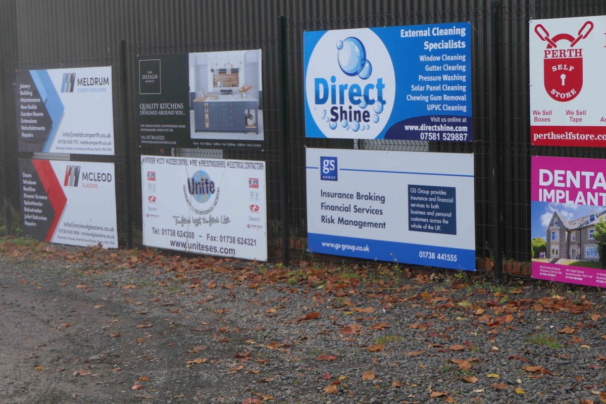 Advertising boards available at Soaper Stars Perth